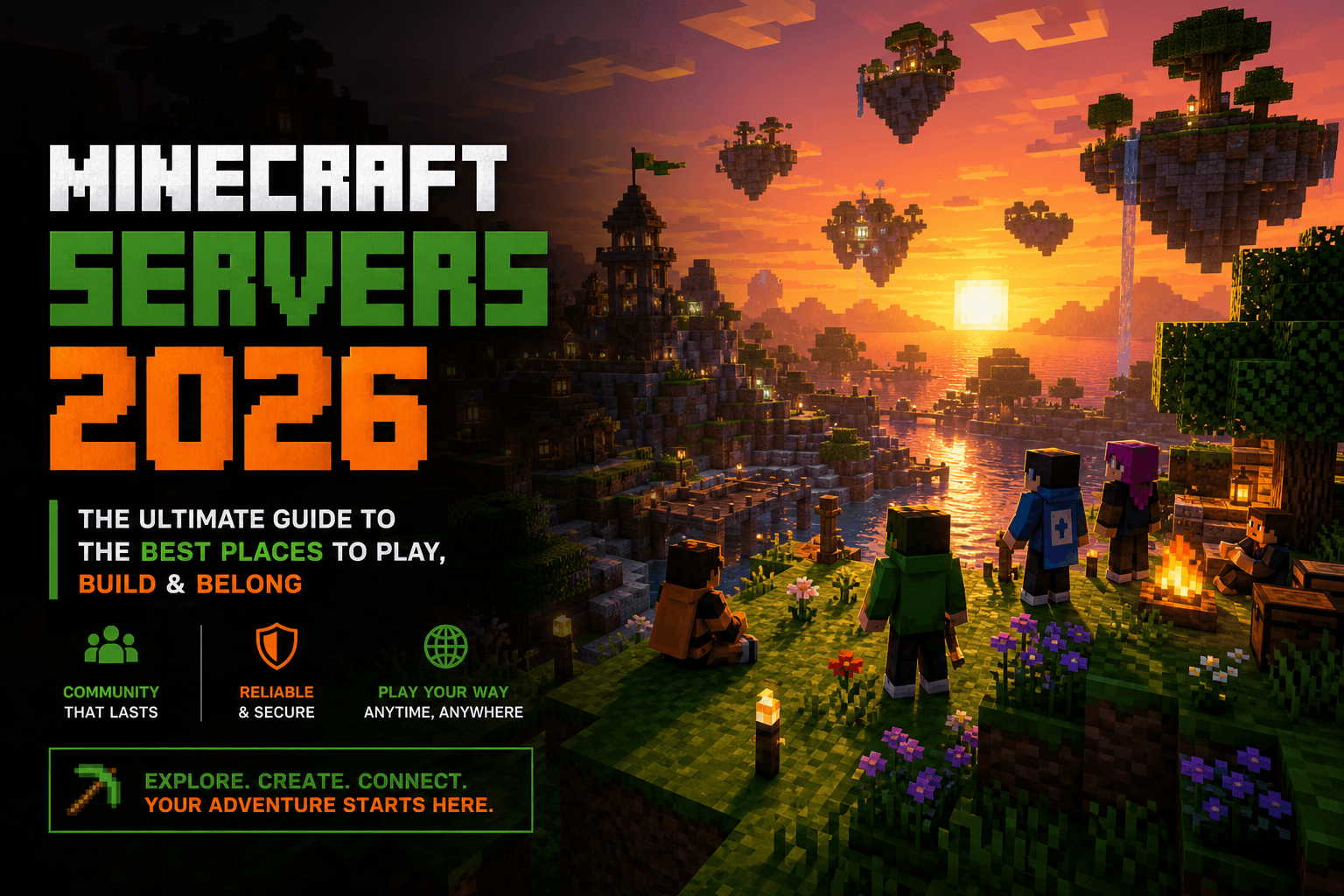 Best Minecraft servers 2026 multiplayer block world cover